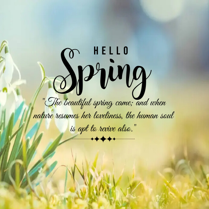 Plantilla de Hello Spring Instagram Post | PosterMyWall