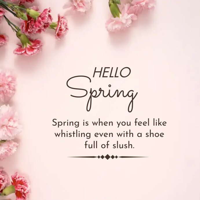 Plantilla de Hello Spring Instagram Post | PosterMyWall