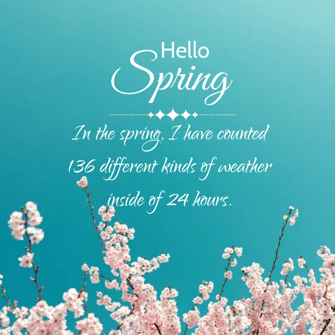 Hello Spring Instagram Post Template | PosterMyWall