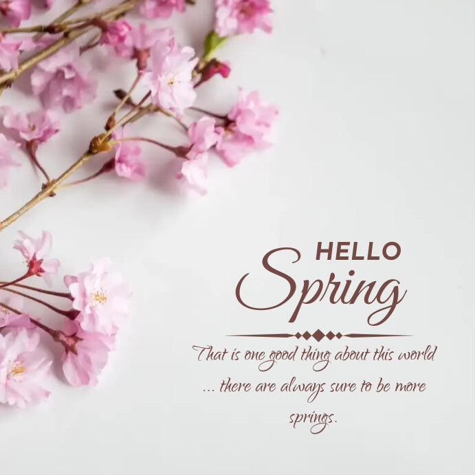 Hello Spring Instagram Post Template | PosterMyWall