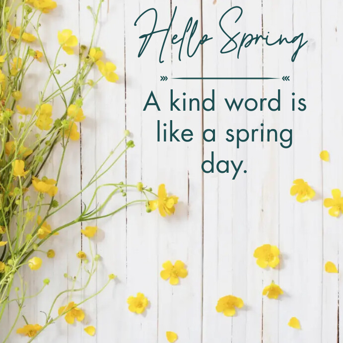 Hello Spring Instagram Post Template | PosterMyWall