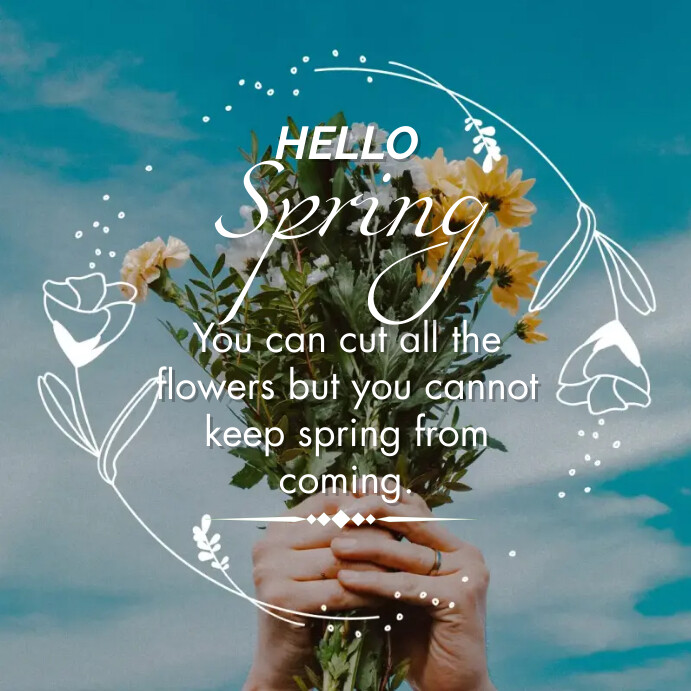 Hello Spring Instagram Post Template | PosterMyWall