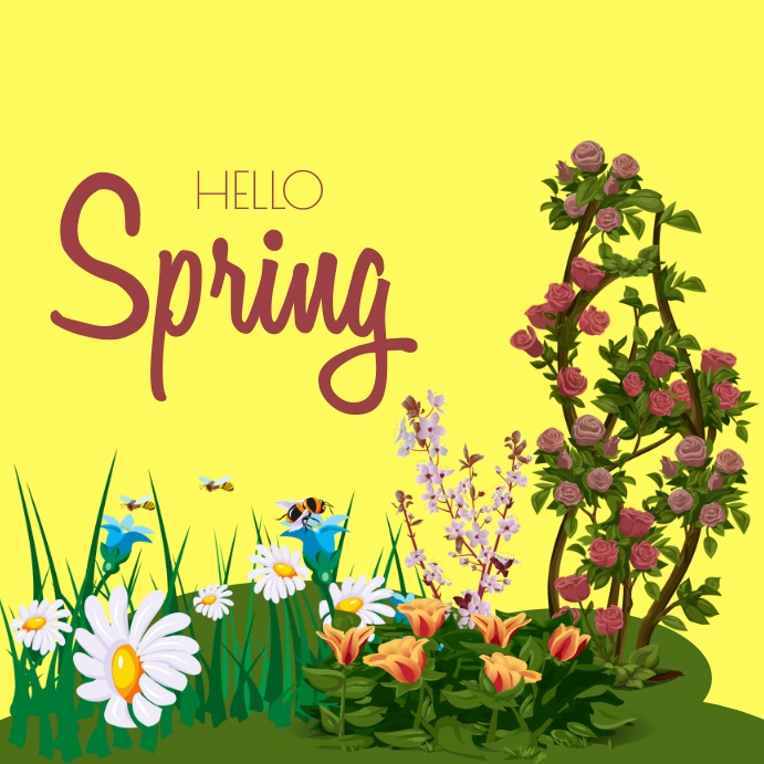Plantilla de Hello Spring Instagram Post | PosterMyWall