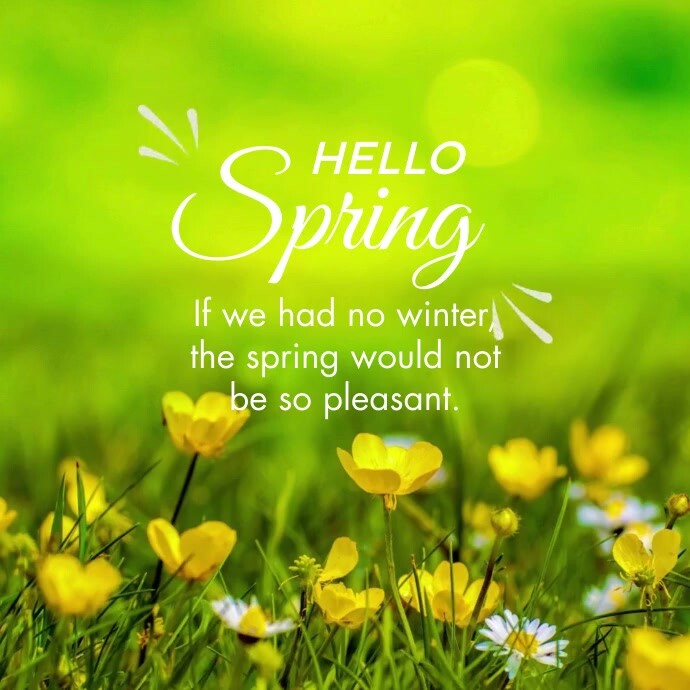 Hello Spring Instagram Post Template | PosterMyWall