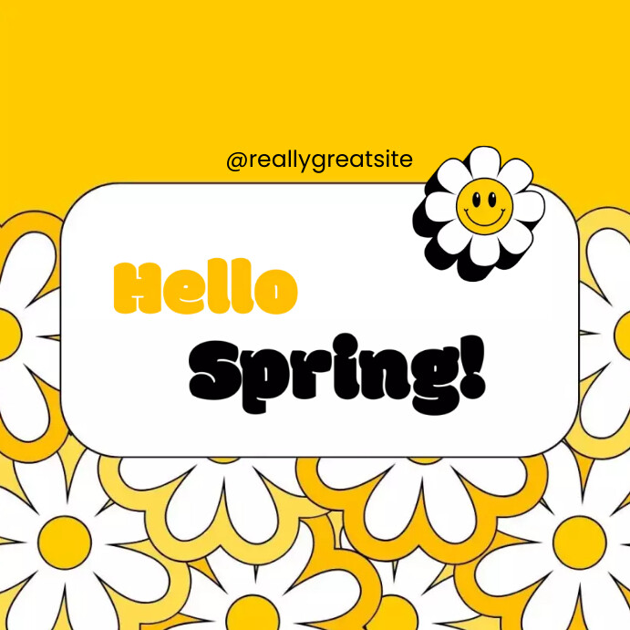 HELLO SPRING INSTAGRAM POST Template | PosterMyWall