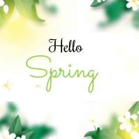 Hello Spring Instagram Post. Template | PosterMyWall