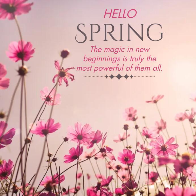 Hello Spring Instagram Post Template | PosterMyWall