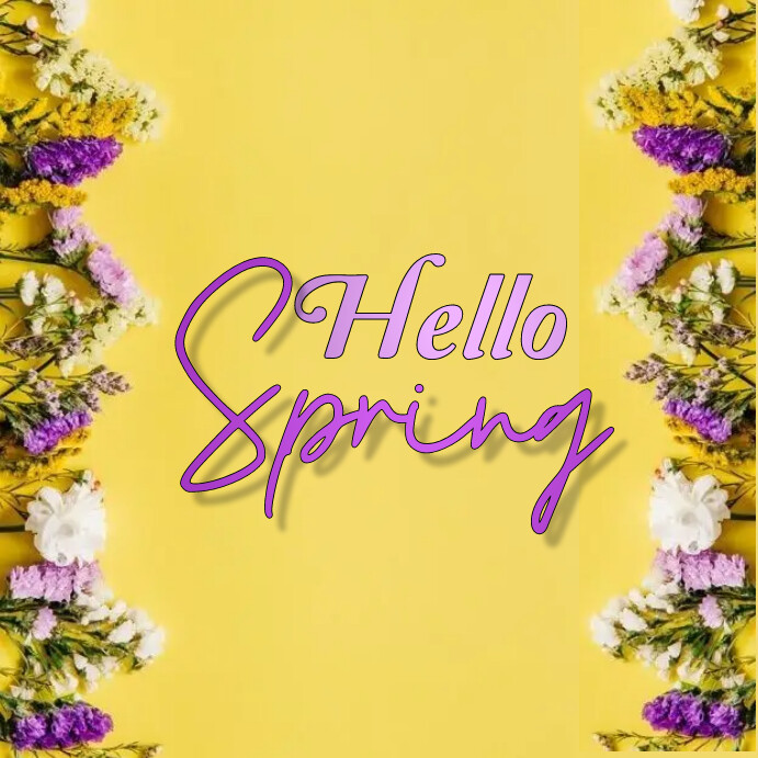 Hello spring Instagram post template design 2 | PosterMyWall