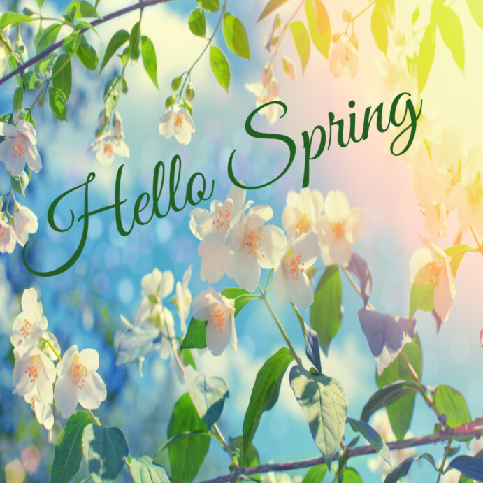 Hello spring Instagram post template | PosterMyWall