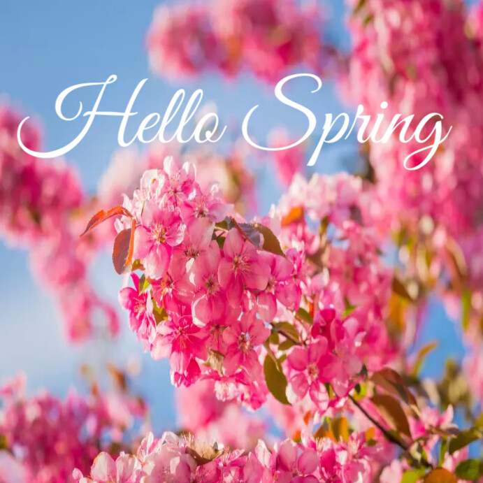 Hello Spring Instagram Post Template Modelo | PosterMyWall