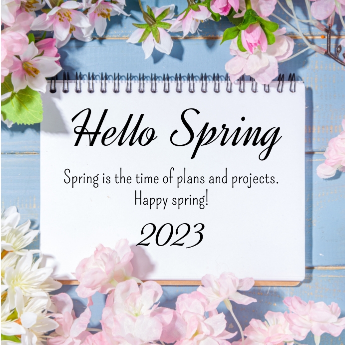 Hello Spring Instagram Post. Template | PosterMyWall