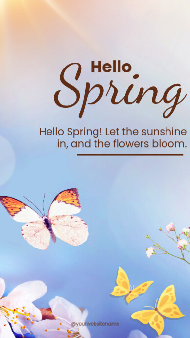 Hello Spring Instagram Story Template | PosterMyWall