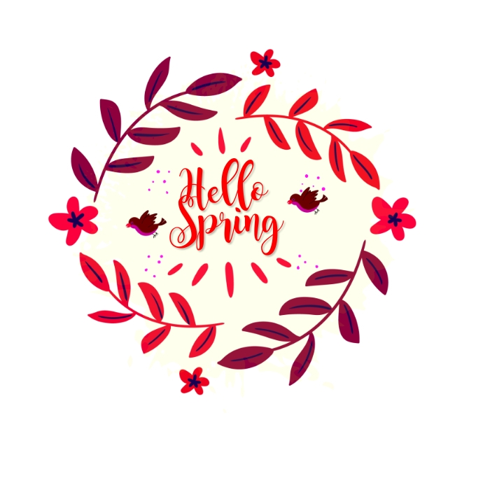 Hello Spring Logog Plantilla de Hola Primavera Logotipo | PosterMyWall