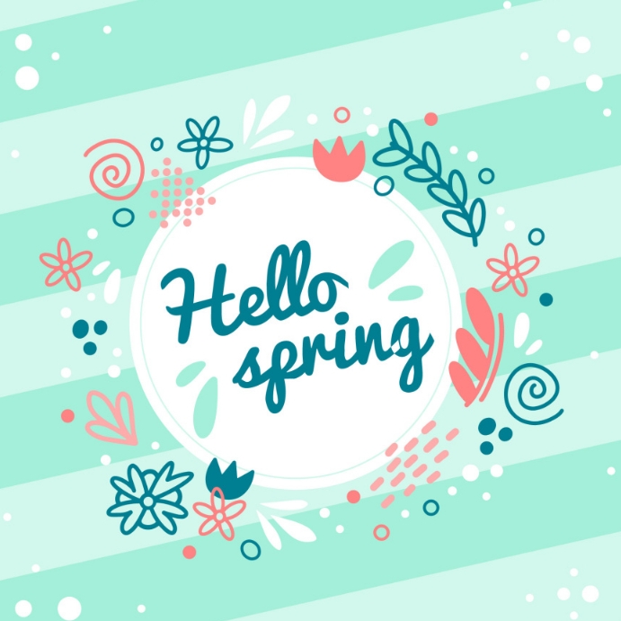 Hello Spring One Line Copy of hello spring online greeting card template | PosterMyWall
