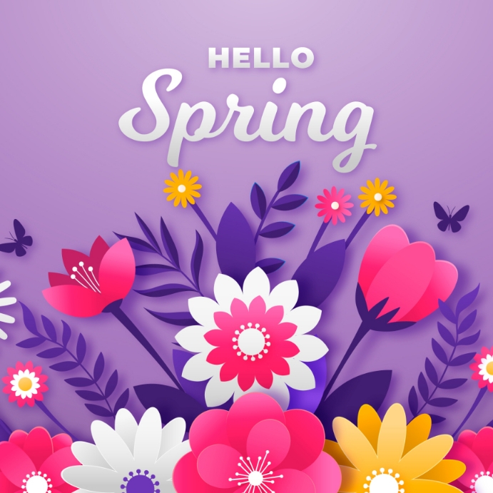 hello spring online greeting card template | PosterMyWall