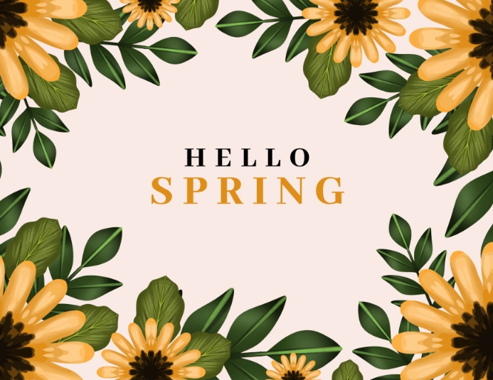 hello spring online greeting card template | PosterMyWall