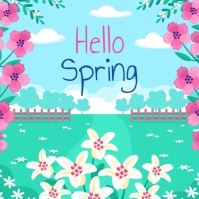 Spring Hello Spring Template PosterMyWall spring-hello-spring-template-postermywall