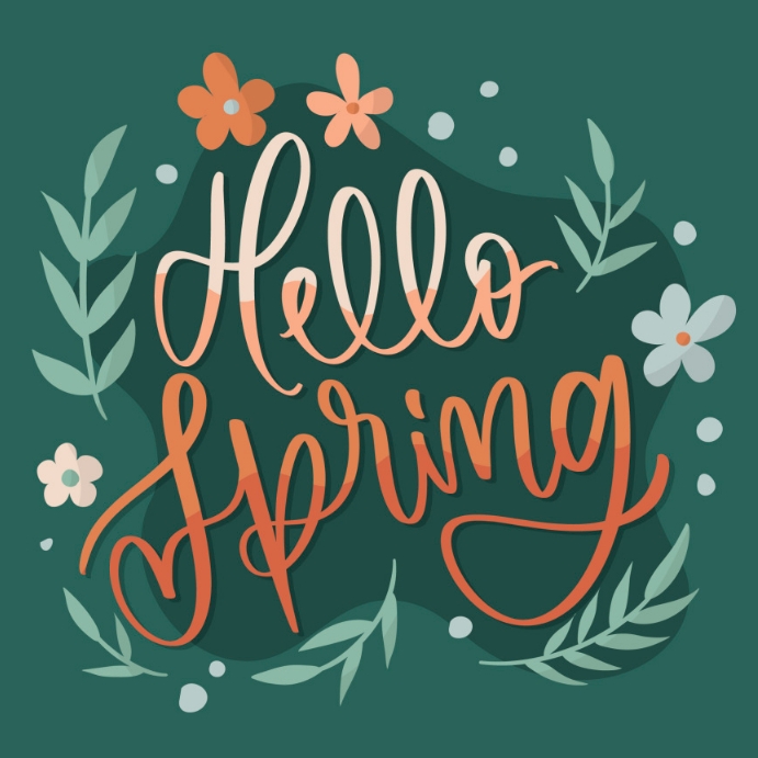 Spring Oline hello spring online greeting card template | PosterMyWall