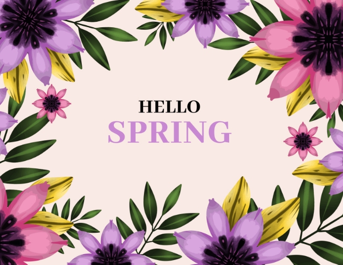 Spring Oline hello spring online greeting card template | PosterMyWall
