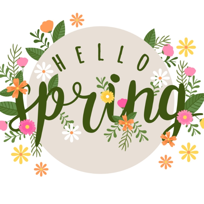 hello spring online greeting card template Instagram-opslag