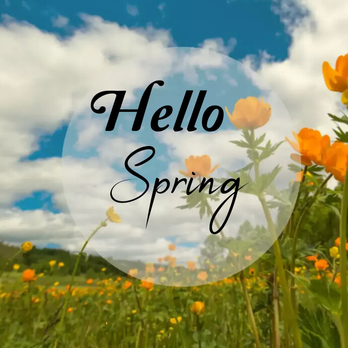 Hello spring online gretting card Template | PosterMyWall