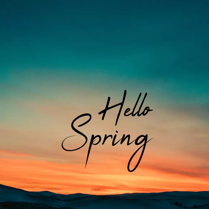 Spring Oline Hello spring online gretting card Template | PosterMyWall