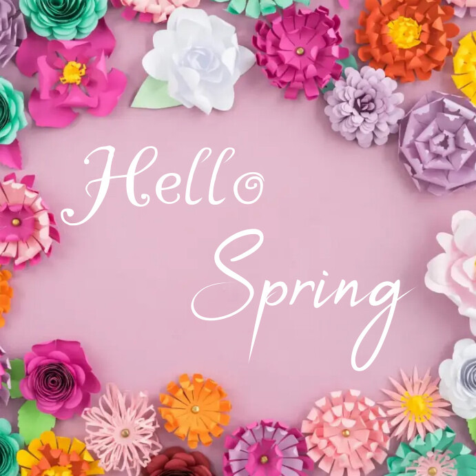 Spring Oline Hello spring online gretting card Templat | PosterMyWall