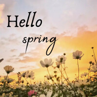 Spring Oline Hello spring online gretting card Template | PosterMyWall