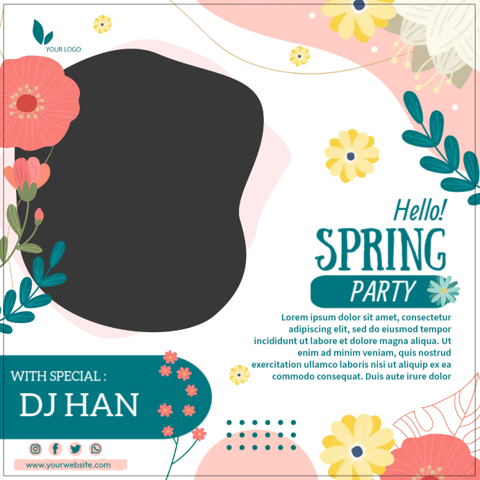 Hello Spring Party Template | PosterMyWall