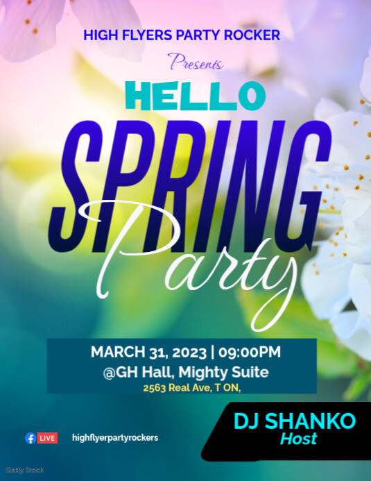 Plantilla de Hola Folleto de Fiesta de Primavera | PosterMyWall