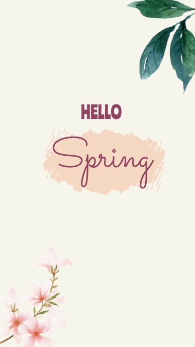 Hello Spring Post Template | PosterMyWall