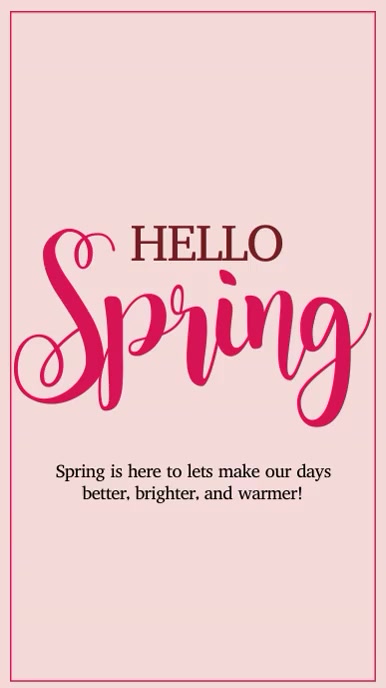 Hello Spring Post Template | PosterMyWall