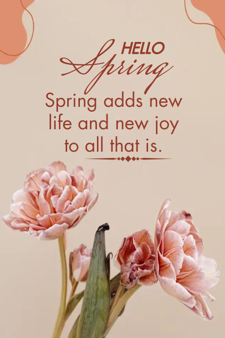Poster Fhello Spring Hello Spring Poster Template | PosterMyWall