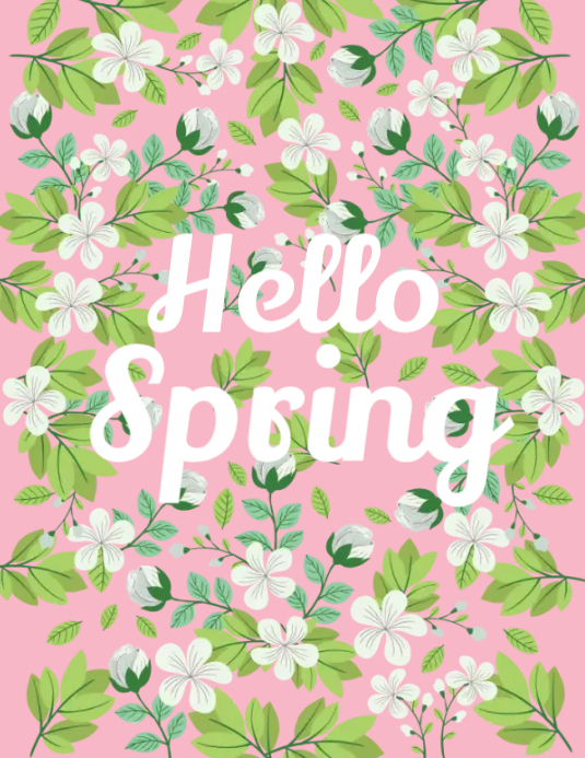 Spring Poster Hello Spring F Hello Spring Poster Template | PosterMyWall