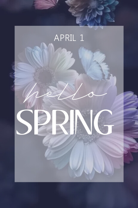 Hello Spring Poster Template | PosterMyWall