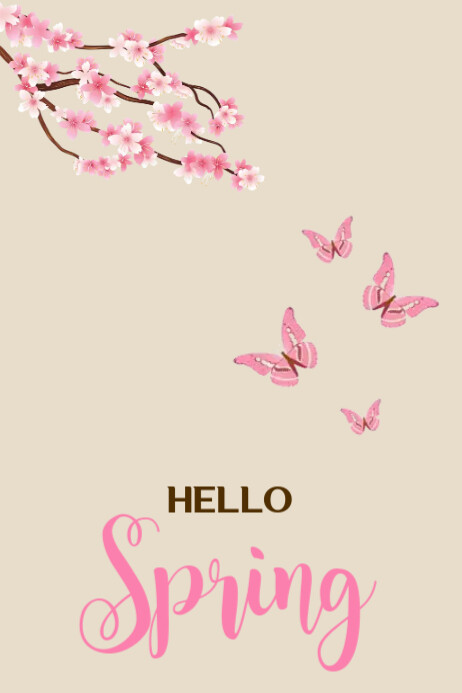 Poster Fhello Spring Hello Spring Poster Template | PosterMyWall