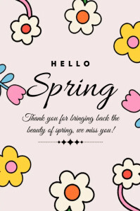 Hello Spring Poster Template | PosterMyWall