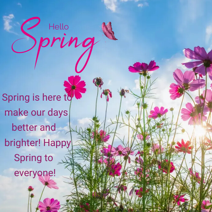 Hello Spring poster Template | PosterMyWall