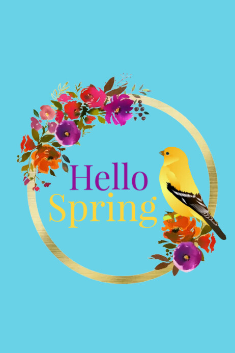 Poster Fhello Spring Copy of Hello Spring Poster | PosterMyWall