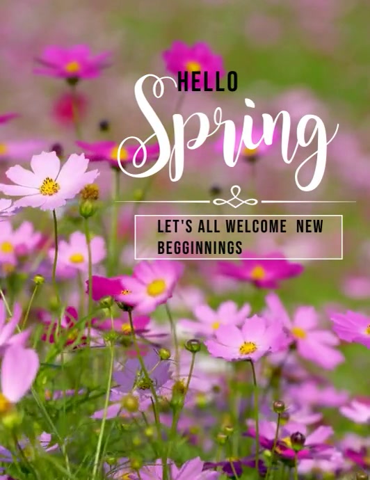 Hello spring poster Template | PosterMyWall