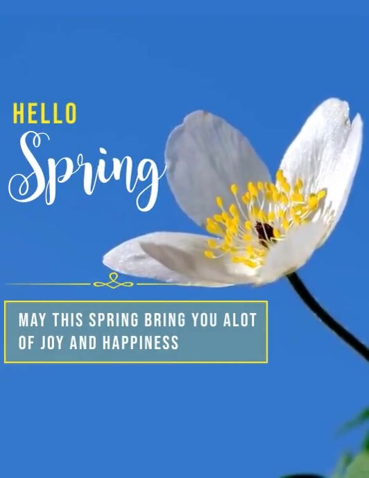 Spring Poster Hello Spring F Hello spring poster Template | PosterMyWall