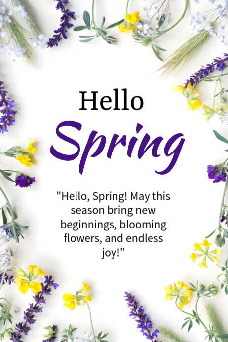 Copy of Hello Spring Poster | PosterMyWall