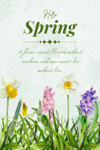 Hello Spring Poster Template | PosterMyWall