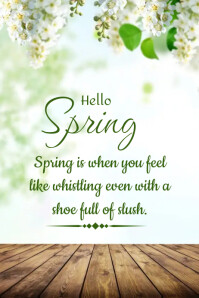 Spring Poster Hello Spring F Hello Spring Poster Template | PosterMyWall