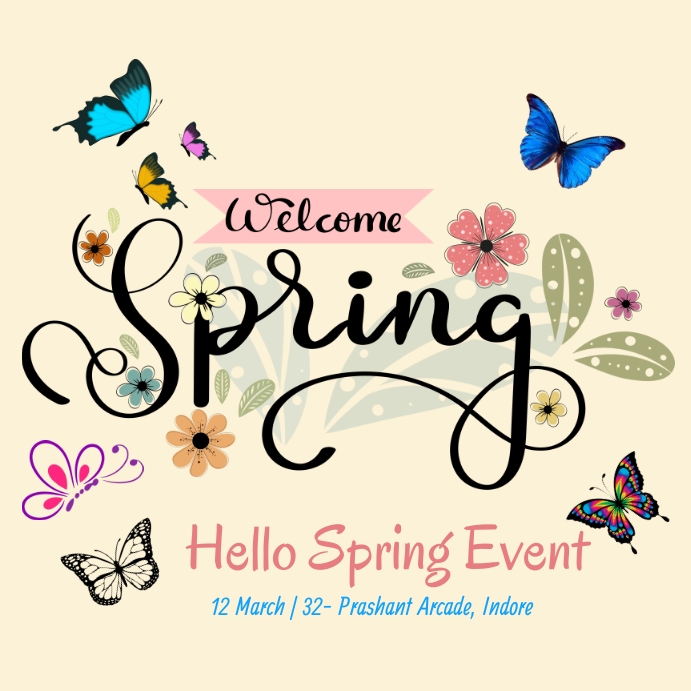 Poster Fhello Spring Hello Spring Poster Template | PosterMyWall