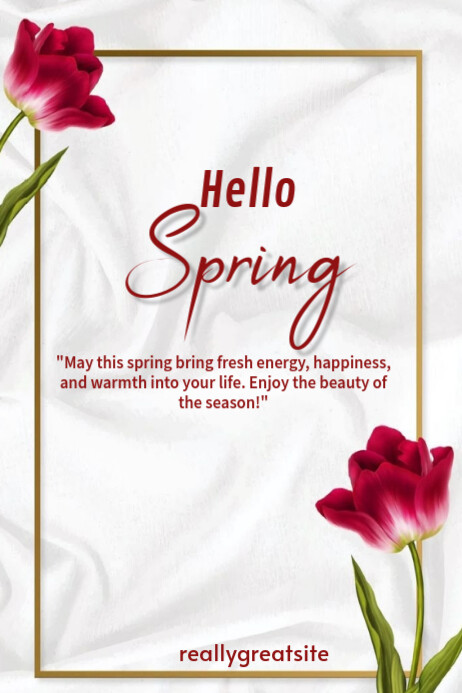 Hello Spring Poster Template 2025