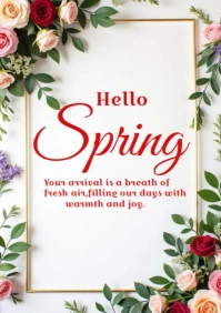 Hello spring season template 2025 A4