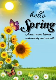 Hello spring season template 2025 A4