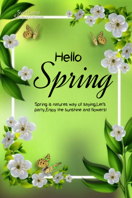 Hello spring season template 2026 | PosterMyWall