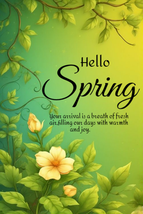 Yellow Spring Posters Template | PosterMyWall